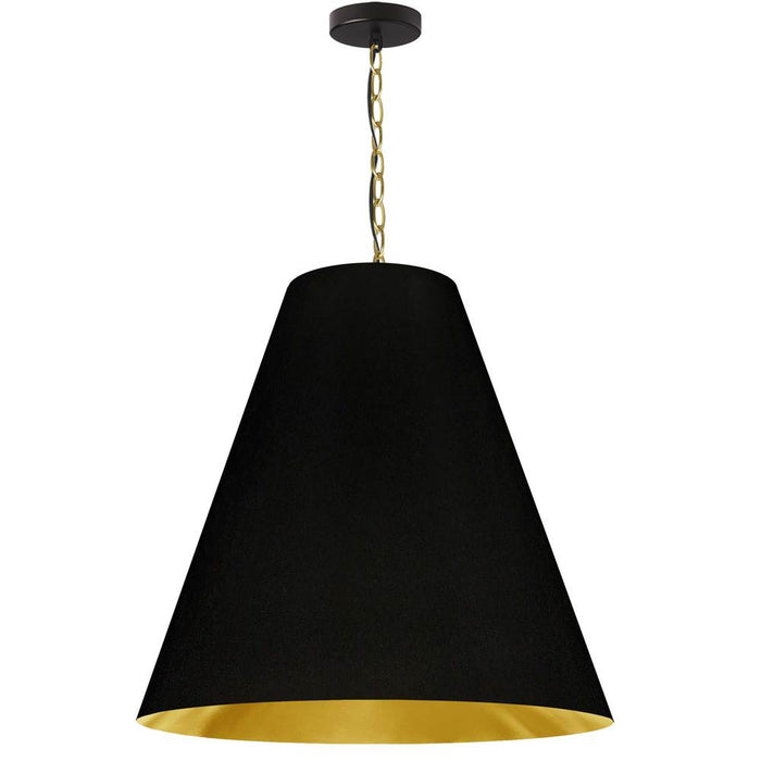 1lt Anaya Large Pendant, Agb W/ Bk/gld Shade | ANA-L-AGB-698