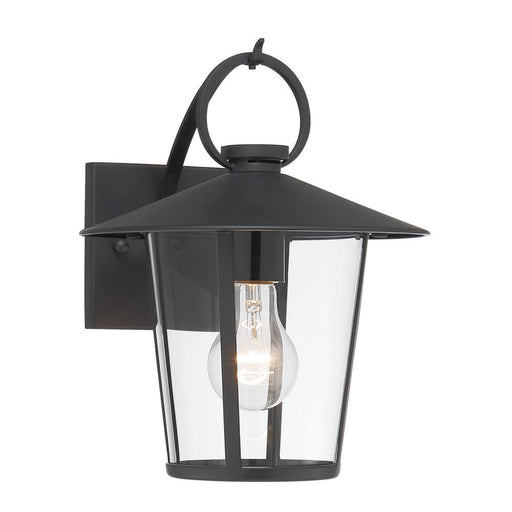 Crystorama Andover 1 Light Matte Black Outdoor Sconce