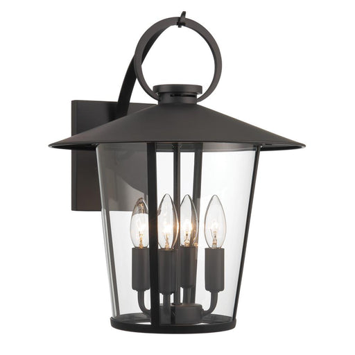 Crystorama Andover 4 Light Matte Black Outdoor Sconce