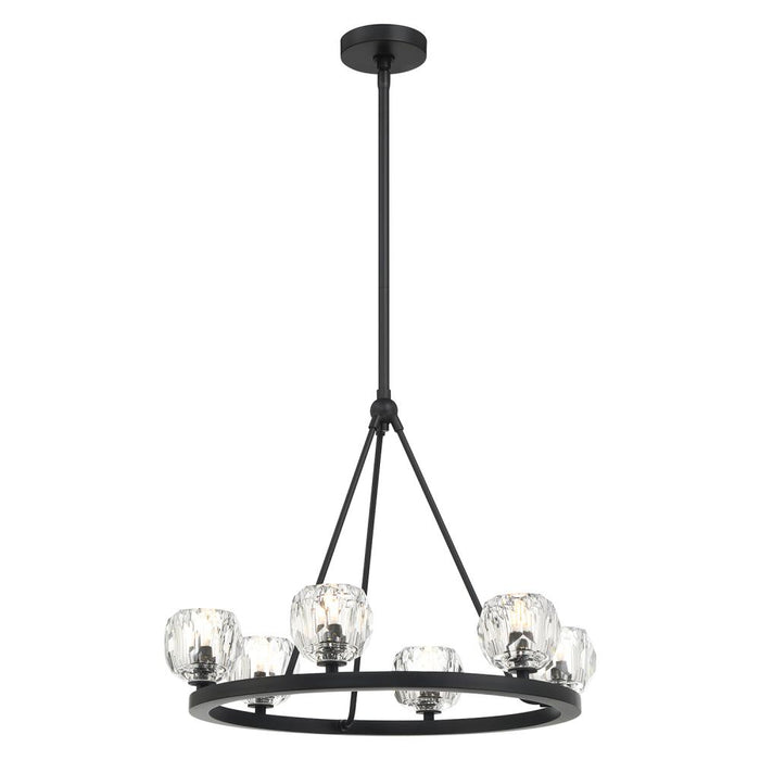 Crystorama Aragon 6 Light Matte Black Chandelier