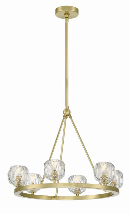 Crystorama Aragon 6 Light LED Soft Brass Chandelier