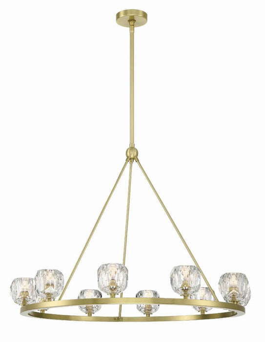 Crystorama Aragon 10 Light LED Soft Brass Chandelier