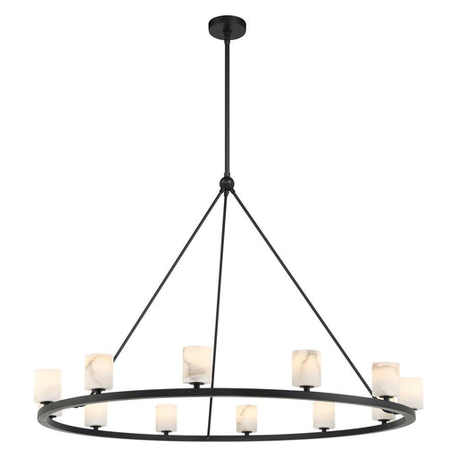 Crystorama Aragon 12 Light Matte Black Chandelier