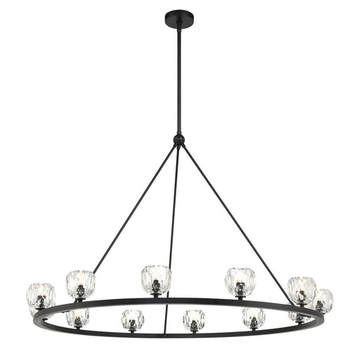 Crystorama Aragon 12 Light Matte Black Chandelier