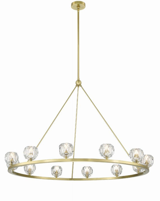 Crystorama Aragon 12 Light LED Soft Brass Chandelier