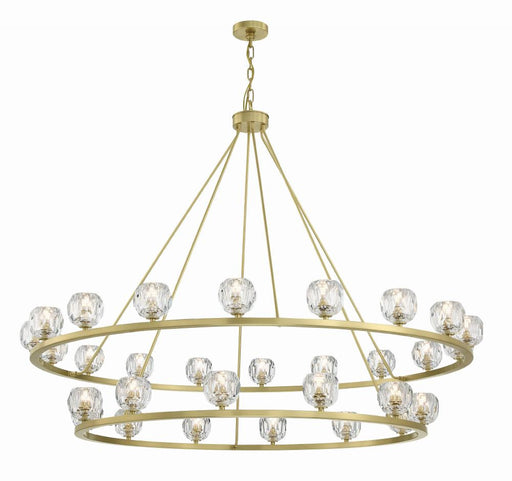 Crystorama Aragon 30 Light LED Soft Brass Chandelier