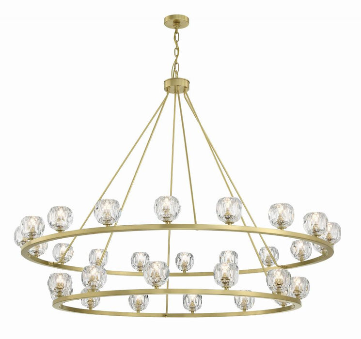 Crystorama Aragon 30 Light LED Soft Brass Chandelier