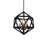 Dainolite 3 Lights Incandescent Chandelier, BLK/AB