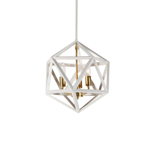  3 Light  Incandescent Chandelier, Wh/vb | ARC-143C-WH-VB