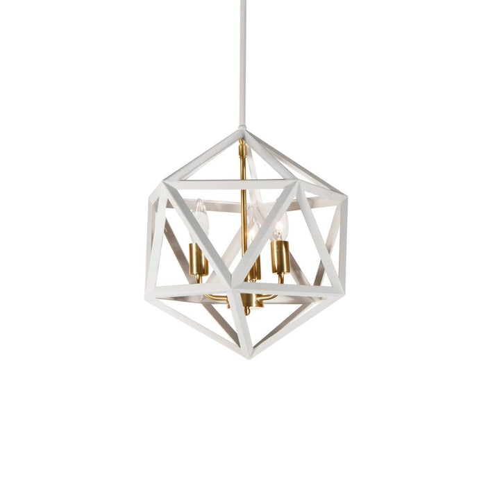  3 Light  Incandescent Chandelier, Wh/vb | ARC-143C-WH-VB
