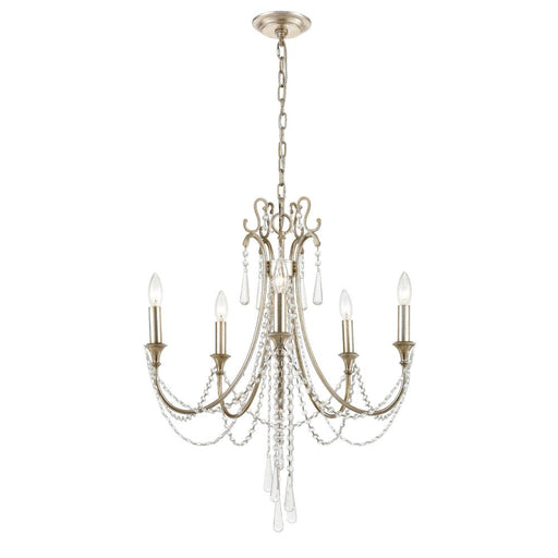 Arcadia 5 Light Antique Silver Chandelier | ARC-1905-SA-CL-MWP