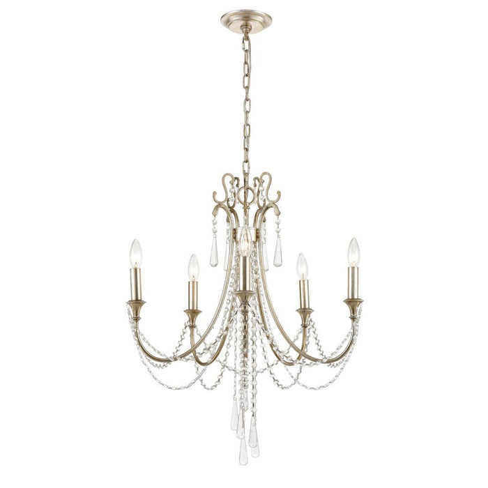Arcadia 5 Light Antique Silver Chandelier | ARC-1905-SA-CL-MWP