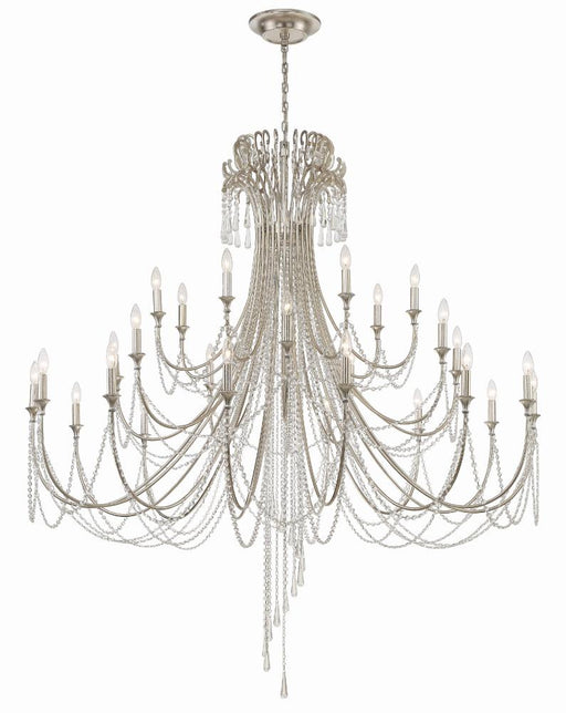 Crystorama Arcadia 28 Light Antique Silver Chandelier