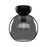 Kuzco Lighting Inc Arcadia 8-in Black/Smoked 1 Light Semi Flush Mount