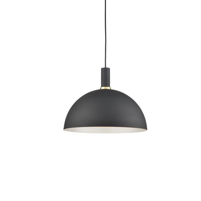 Archibald 16-in Black With Gold Detail 1 Light Pendant | 492316-BK/GD