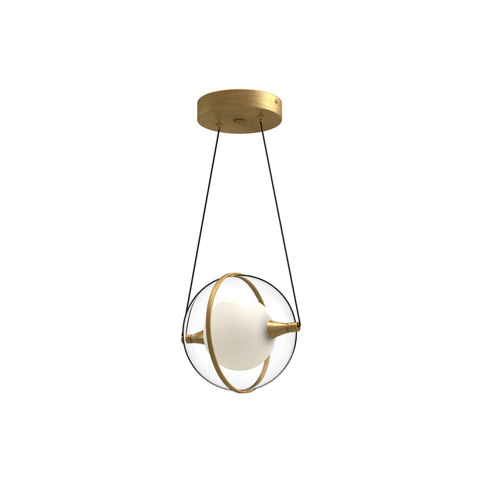 Aries 8-in Brushed Gold Led Pendant | PD76708-BG-UNV
