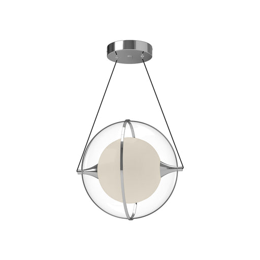 Aries 12-in Chrome Led Pendant | PD76712-CH-UNV