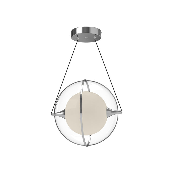 Aries 12-in Chrome Led Pendant | PD76712-CH-UNV