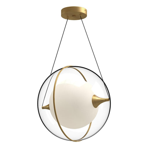 Aries 16-in Brushed Gold Led Pendant | PD76716-BG