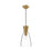 Arlo 7-in Brushed Gold/clear Glass 1 Light Pendant | PD534007BGCL