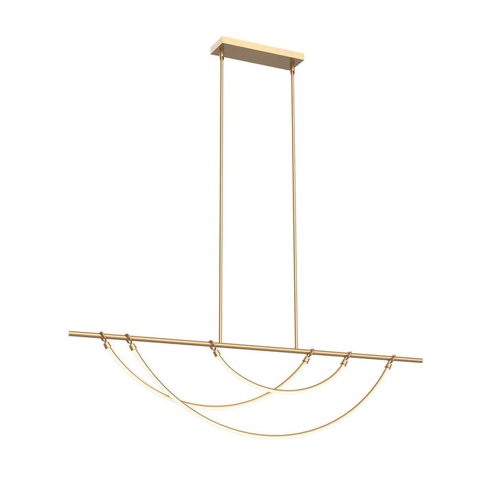 Alora Aryas 60-in Vintage Brass LED Linear Pendant