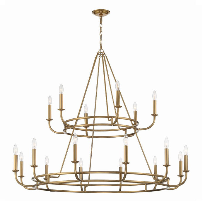 Crystorama Bailey 18 Light Aged Brass Chandelier