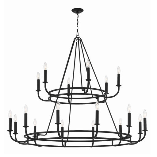 Crystorama Bailey 18 Light Matte Black Chandelier