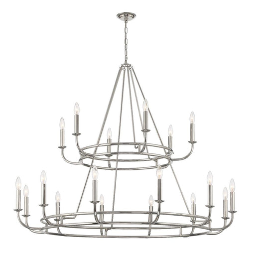 Crystorama Bailey 18 Light Polished Nickel Chandelier