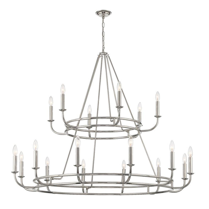 Bailey 18 Light Polished Nickel Chandelier | BAI-A2109-PN