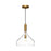 Belleview 12-in Aged Gold/clear Glass 1 Light Pendant | PD532312AGCL