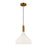 Belleview 12-in Aged Brass/opal Glass 1 Light Pendant | PD532312AGOP
