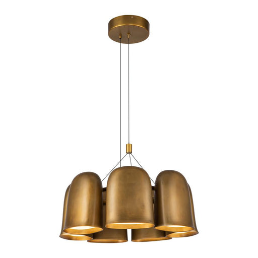 Bell 20-in Vintage Brass Led Chandelier | CH21120-VB-UNV