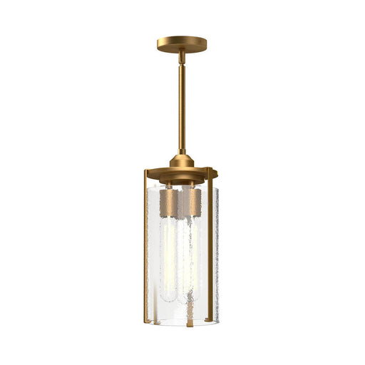 Alora Belmont 5-in Aged Gold/Clear Water Glass 1 Light Pendant