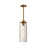 Alora Belmont 7-in Aged Gold/Clear Water Glass 3 Lights Pendant