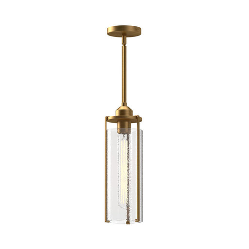 Alora Belmont 7-in Aged Gold/Clear Water Glass 3 Lights Pendant