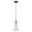 Betty 6-in Matte Black/opal Glass 1 Light Pendant | PD473706MBOP