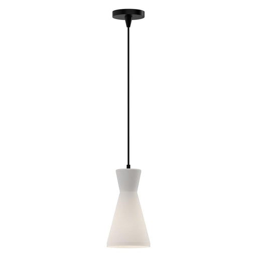 Betty 6-in Matte Black/opal Glass 1 Light Pendant | PD473706MBOP