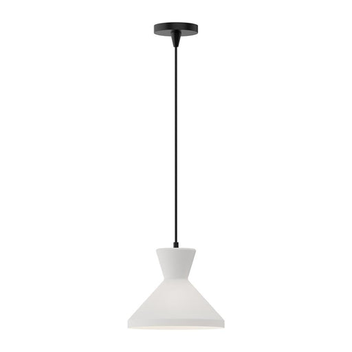 Betty 10-in Matte Black/opal Glass 1 Light Pendant | PD473710MBOP