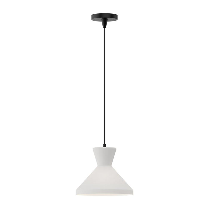 Betty 10-in Matte Black/opal Glass 1 Light Pendant | PD473710MBOP