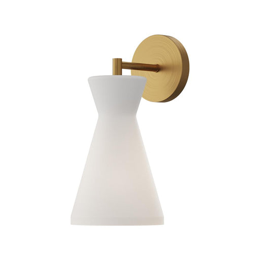 Alora Betty 6-in Aged Gold/Opal Glass 1 Light Wall/Vanity