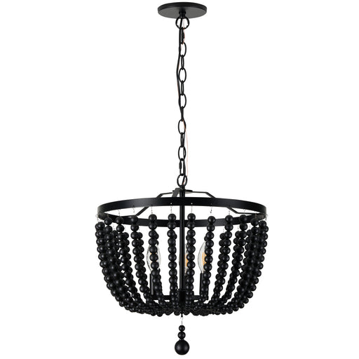 3 Light Beaded Pendant, Mb | BGT-163P-MB