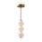 Bijou 7-in Aged Gold/opal Matte Glass Led Pendant | PD530313AGOP