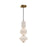 Alora Bijou 8-in Aged Gold/Opal Matte Glass LED Pendant