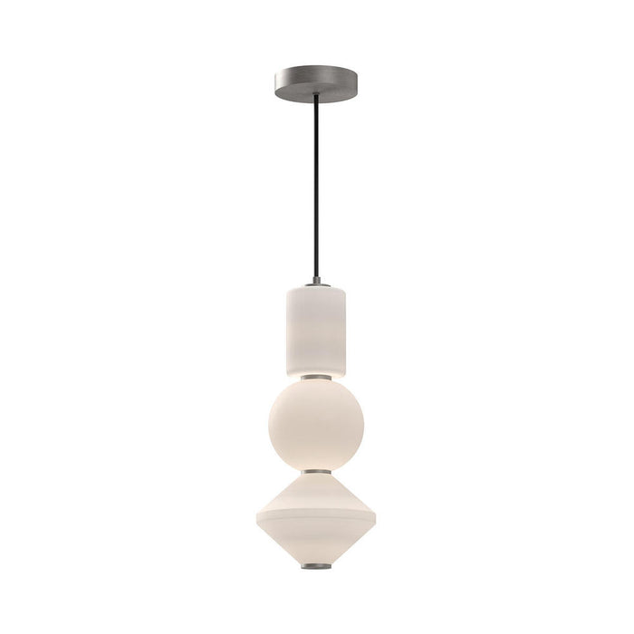 Bijou 8-in Brushed Nickel/opal Matte Glass Led Pendant | PD530341BNOP
