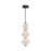 Alora Bijou 8-in Matte Black/Opal Matte Glass LED Pendant