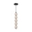 Alora Bijou 5-in Matte Black/Opal Matte Glass LED Pendant
