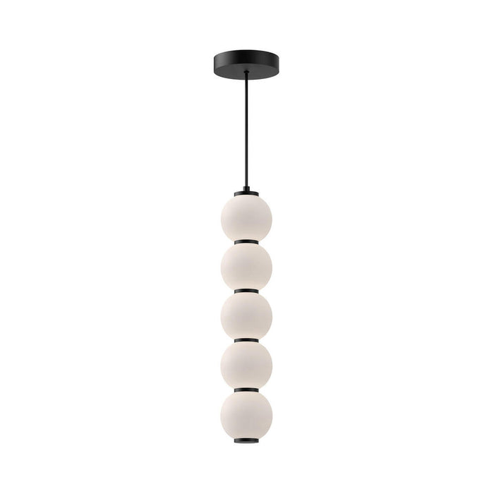 Bijou 5-in Matte Black/opal Matte Glass Led Pendant | PD531515MBOP
