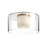 Kuzco Lighting Inc Birch 12-in Brushed Gold/Clear LED Flush Mount