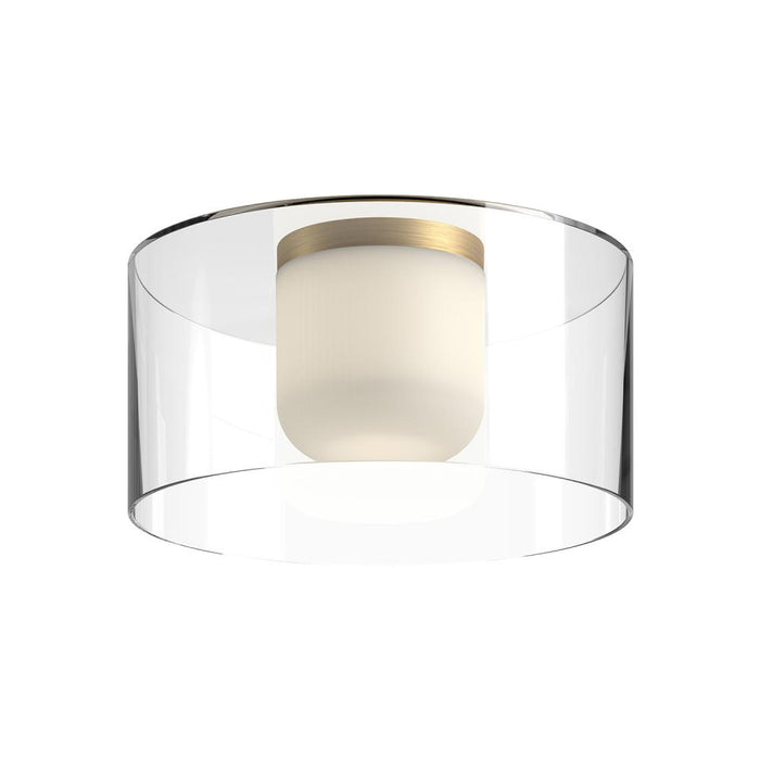 Birch 12-in Brushed Gold/clear Led Flush Mount | FM53512-BG/CL