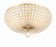 Crystorama Bella 3 Light Antique Gold Semi Flush Mount